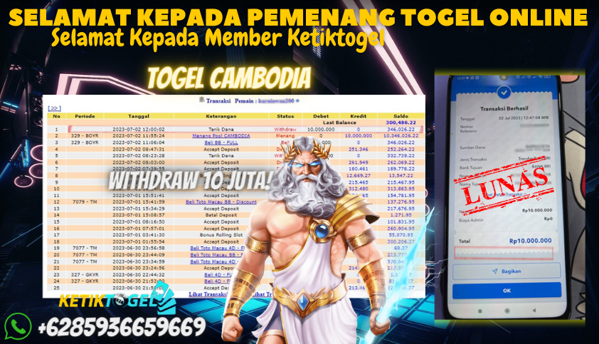 Bukti JP Togel Online Ketiktogel - Togel Cambodia