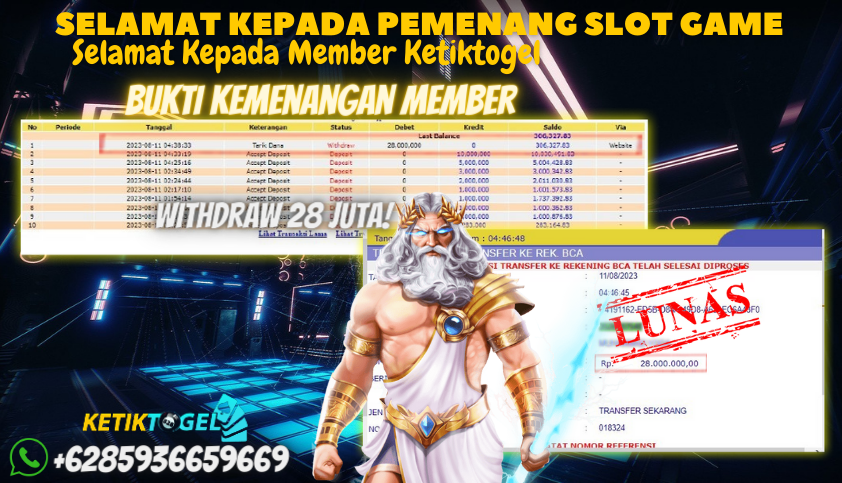 Bukti JP Slot Pragmatic Play Ketiktogel - Gates of Olympus