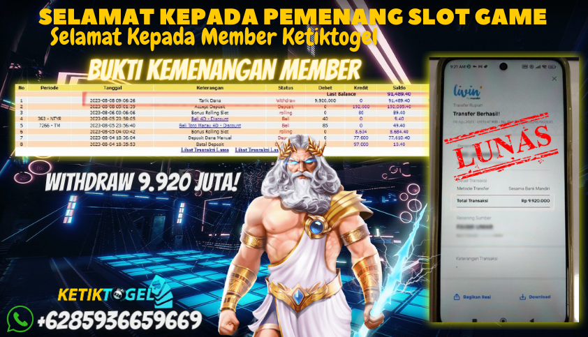 Bukti JP Slot Pragmatic Play Ketiktogel - Sweet Bonanza